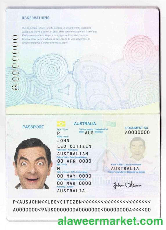 Australian standard passport
